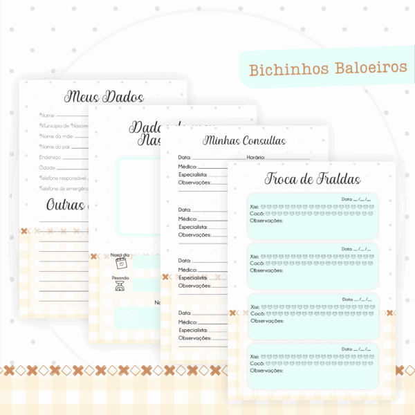 10 Caderna de Saúde Bichinhos Baloeiros