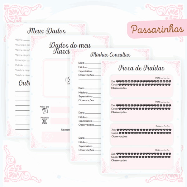 9 Caderneta de Saúde Passarinho Rosa